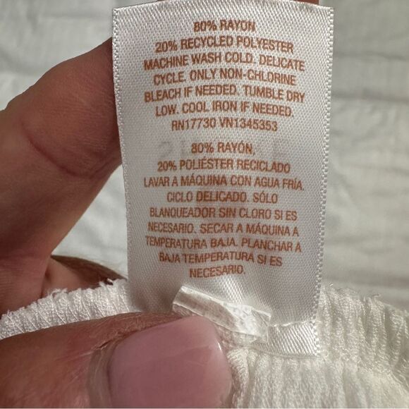 Shade and Shore White Wide Leg pants cover up with side slits at hem- XS - Picture 6 of 10